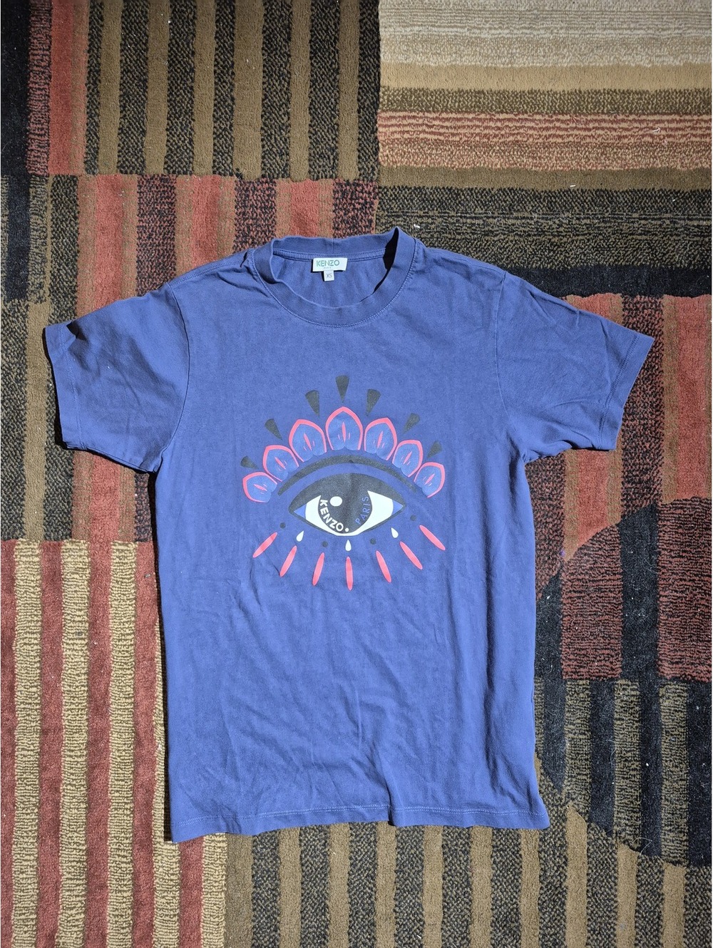 KENZO Paris Eye Graphic Crewneck T-Shirt Periwinkle Blue XS